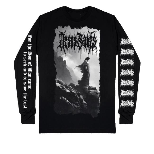 The Dark Fit Merch Store Shop Jesus Saves On The Mountain Long Sleeve T Shirt