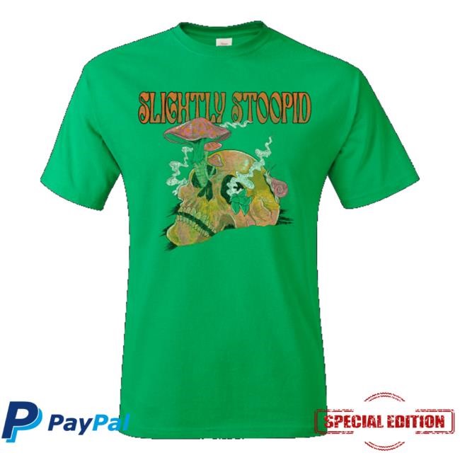 Slightly Stoopid Merch Mushroom Skull Long Sleeve Shirt
