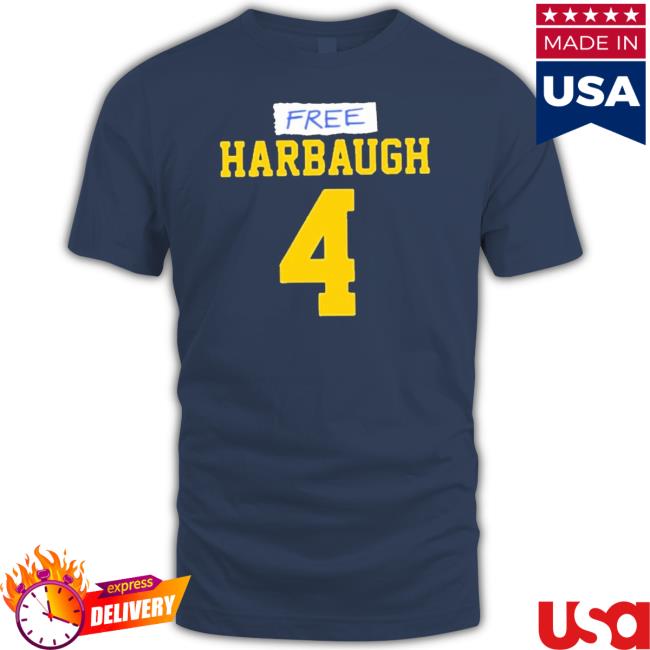 Official Michigan Football J.J. Mccarthy Free Harbaugh 4 Long Sleeve Tee