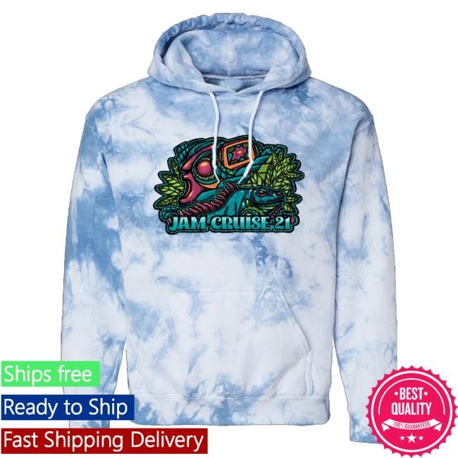 Jam Cruise 21 Jeff Wood Unisex Lineup Tie Dye Hoodie