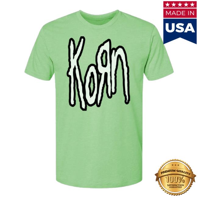 Official Korn Logo Green Hoodie Sweatshirt Korn Web Store