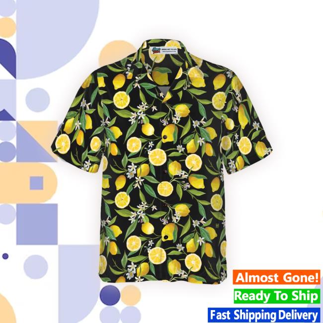 Summertime Watercolor Lemon Hawaiian Crewneck Sweatshirt