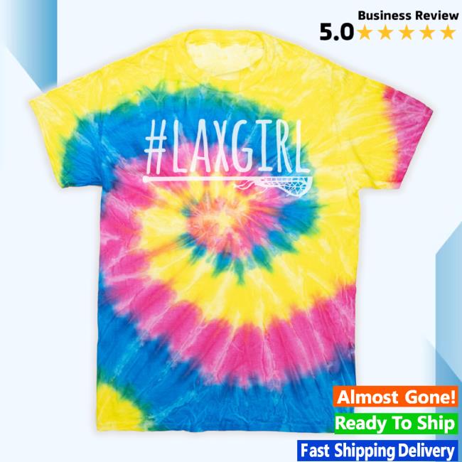Girls Lacrosse Short Sleeve Unisex Sweatshirt - #Laxgirl Tie Dye