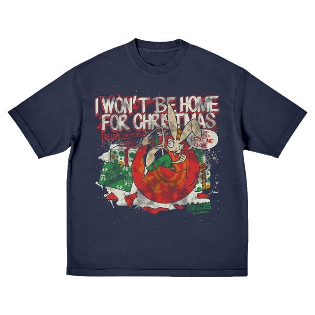 Official Blink 182 Merch Store I Won't Be Home For Christmas Tee Shirt