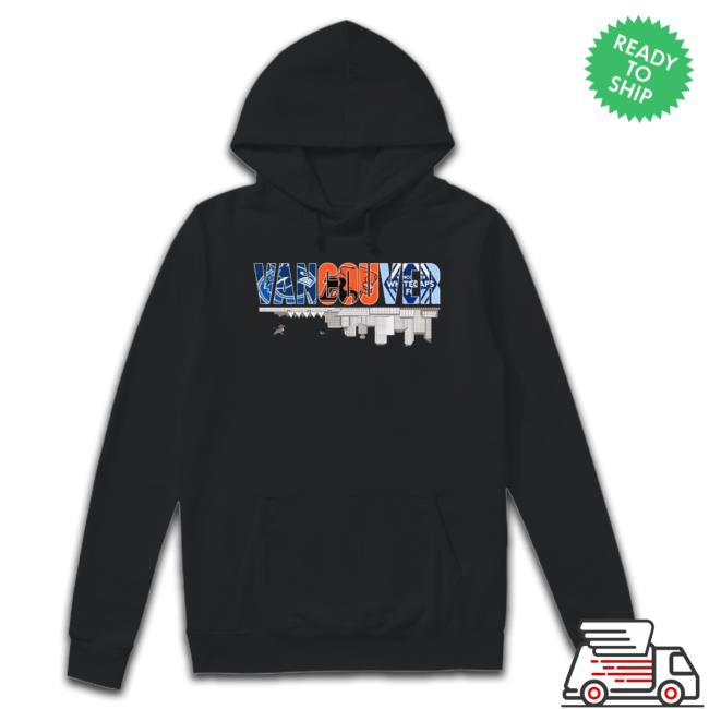 Design Vancouver Skyline Sports Teams Canucks, Bc Lions And Whitecaps Fc Long Sleeve T Shirt