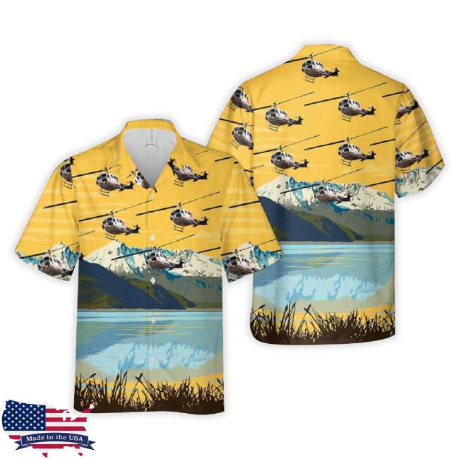 Us Forest Service (Usfs) Bell Uh-1H Iroquois Hawaiian Hoodie Sweatshirt