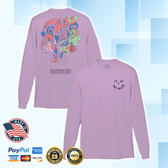 Original Mac Millers Website Merch Store Faces Smile Purple Tee Macmillerswebsite Shop