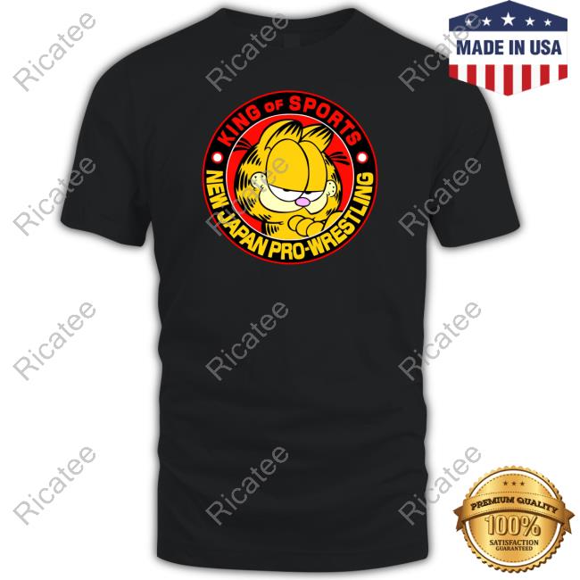 Garfield King Of Sports New Japan Pro Wrestling Tee Shirt