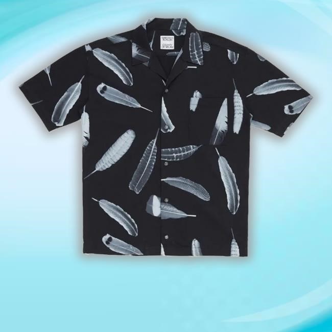 Marcelo Burlon Aop Wind Feathers Hawaii Tee Shirt