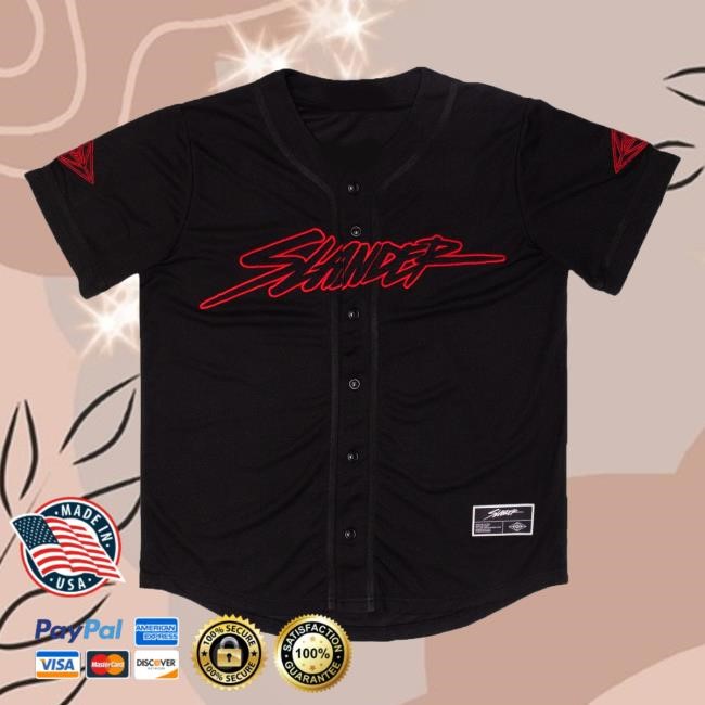 Slander Merch Store Slander Black/Red Festival Jersey Shirt Slander Merch Store Slander Black/Red Festival Jersey Shirt