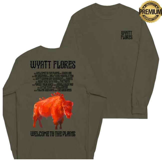 Wyatt Flores Music Merch Wttp Tracklist Green Long Sleeve Shirt