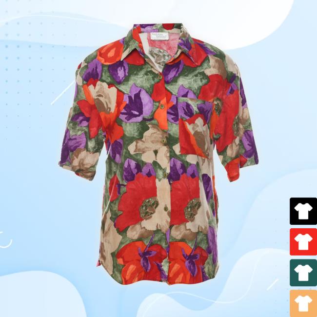 Official Beyondretro Floral Hawaiian Hooded Sweatshirt