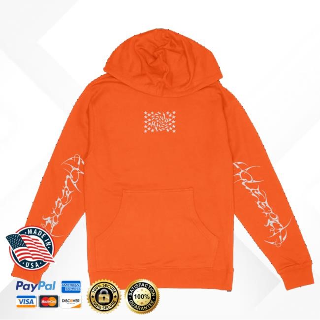 Toro Y Moi Merch Stars Hoodie - Orange Hooded Sweatshirt Official Toro Y Moi Merch Stars Hoodie - Orange T-Shirt
