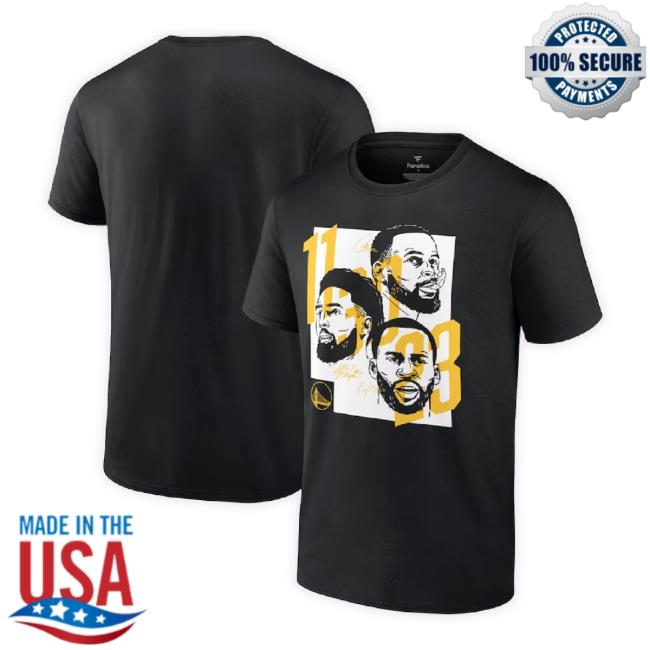 Official Milbstore Fanatics Branded Black Golden State Warriors 11/30/23 Klay Thompson, Stephen Curry, And Draymond Green Classic Shirt