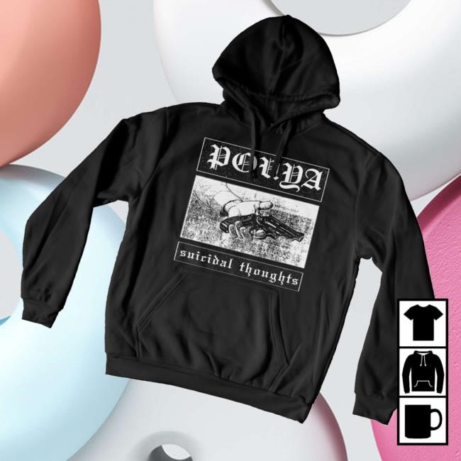Pouya Merch Pouya Suicidal Thoughts Black Shirts