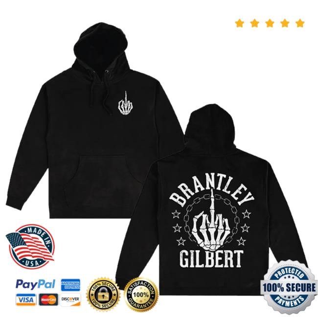 Official Brantley Gilbert Merch Skeleton Finger T-Shirt