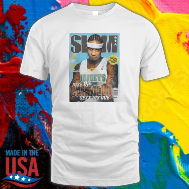 Slam Cover Denver Nuggets Carmelo Anthony 2023 Portrait shirt, hoodie, tank top, sweater and long sleeve t-shirt