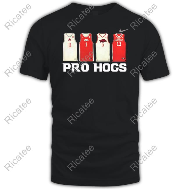 Pro Hogs Tee Shirt Arkansas Razorbacks Basketball