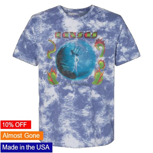 Official Kansas Band Merch Point Of Know Return Tie Dye Classic Shirt Blue