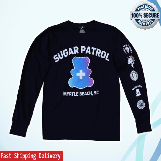 Original Sugar Life Candy Merch Store Sugar Life "Sugar Patrol Gummy Bear" Navy Blue - Long Sleeve Tee Sugarlifecandy Shop