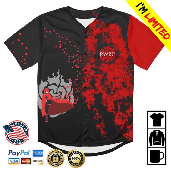 Rwby Ruby Rose Baseball Jersey Shirt Viz Merch Shop Store Rwby Ruby Rose Baseball Jersey T Shirt