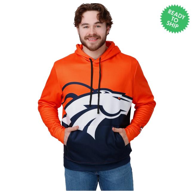 Official Foco Merch Store Shop Foco Denver Broncos Bold Logo Crew neck Sweatshirt Foco Apparel Clothing