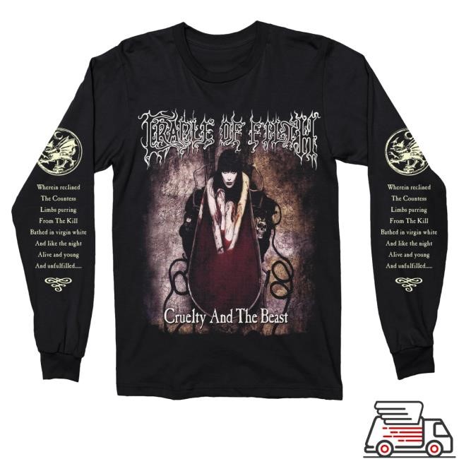 Official Night Shift Merch Cradle Of Filth - Cruelty And The Beast Shirt