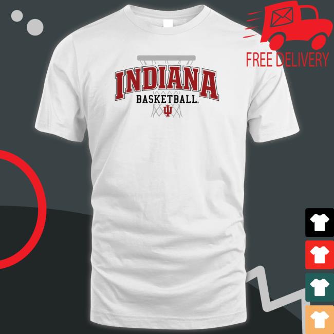 White Indiana Men’S Basketball Hoop Comfort Colors T-Shirt