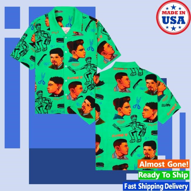Barbershop Rayon Button Up Crewneck Sweatshirt By Golf Wang