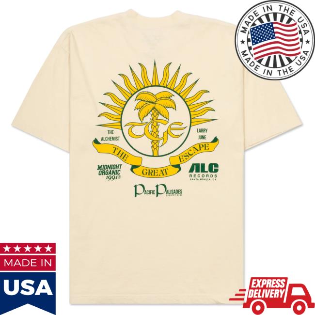 Official Larry June Merch Clothing Store Larry June X The Alchemist Tge The Great Escape Golf T-Shirts Cream LarryJune
