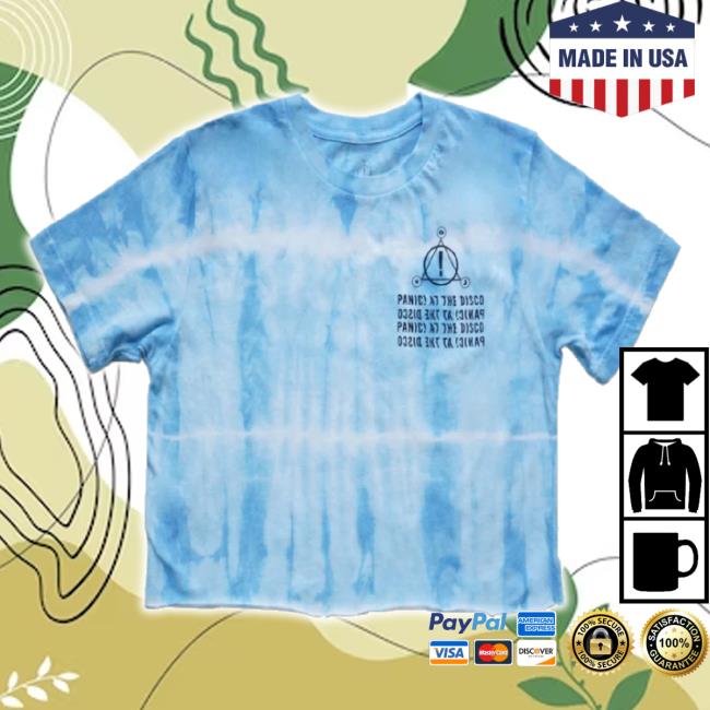 Official Panic! At The Disco Blue Tie Dye Tee Wave Logo Crop Panicatthedisco Shop