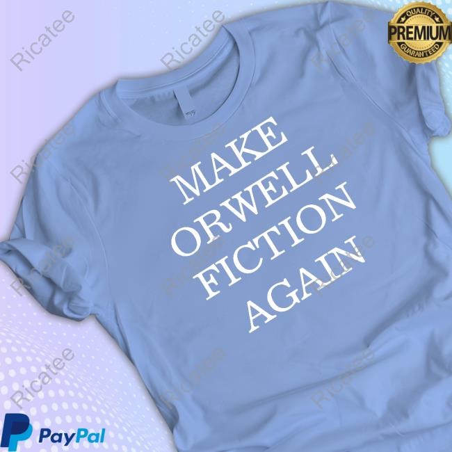 Rachael Wong Wearing Make Orwell Fiction Again Shirt
