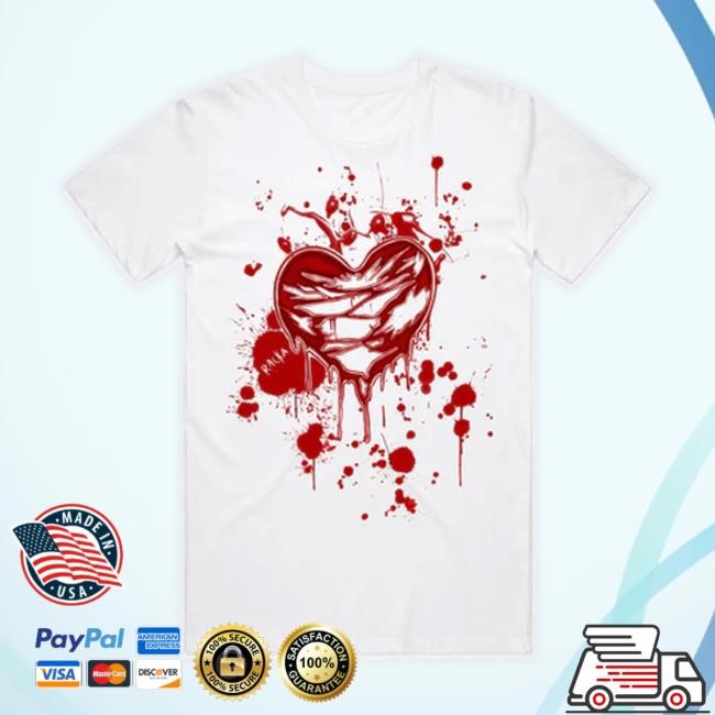 Official Trending Theracka Store Bleeding Heart White Hooded Sweatshirt