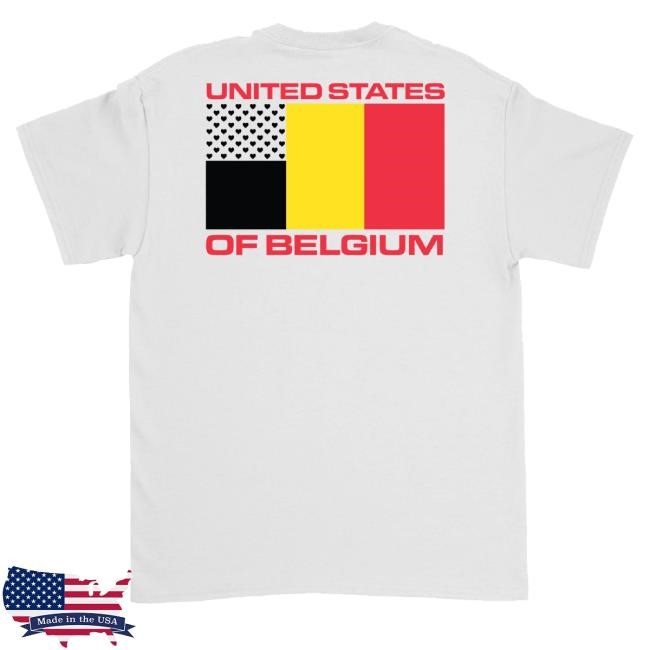 Average Rob Merch United States Of Belgium White Tee Shirt