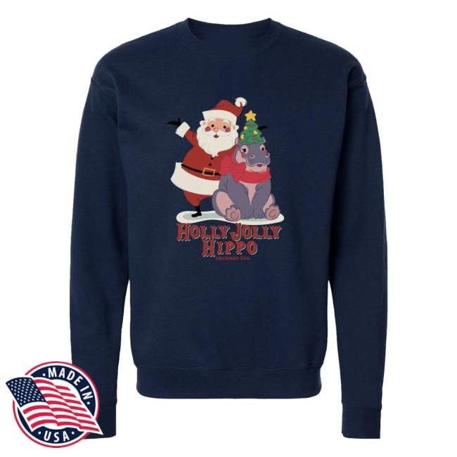 Cincinnati Zoo Merch Shop Store Official Holly Jolly Hippo New Shirt