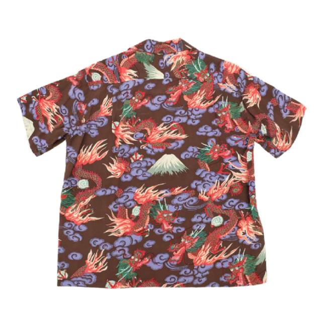 Official Sun Surf - S/S Rayon Hawaiian Hoodie Sweatshirt - Team Of Dragon Hinoya Shop