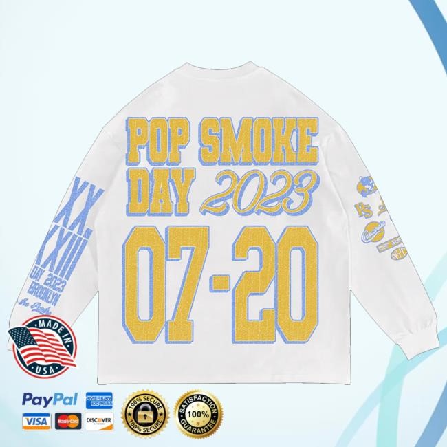 Official Pop Smoke Merch 7-20 Icon Longsleeve Tee