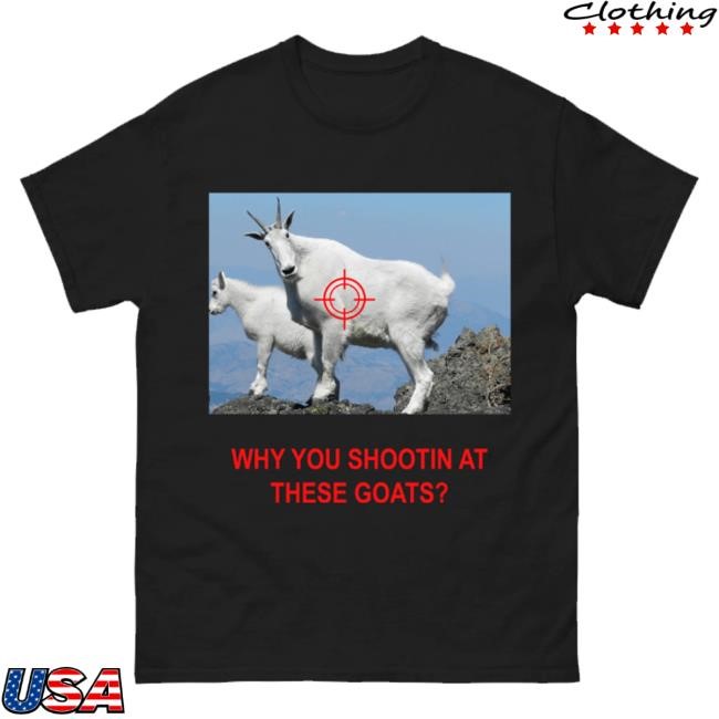 Hangovergang Official Merch Why You Shooting' At These Goats Crewneck Sweatshirt