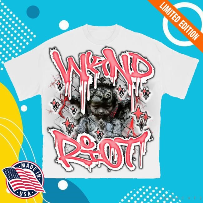 Urban Streetwear Merch Wknd Riot Riot Angel Tee (White) Funny Shirt