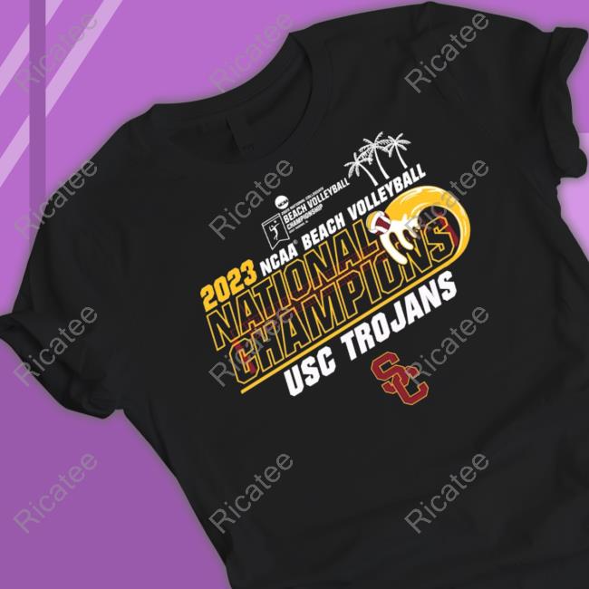 Shop Ncaasports Usc Trojans 2023 Ncaa Beach Volleyball National Champions T Shirts