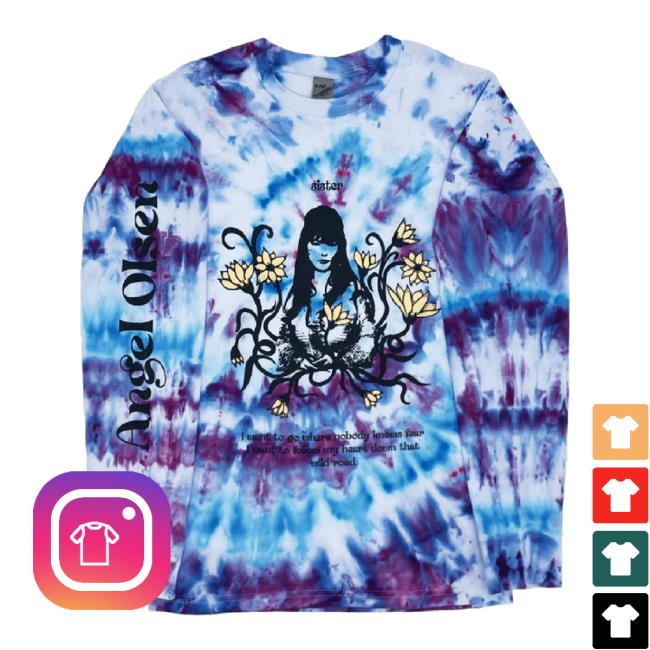 Trending Angel Olsen Merch Store Angel Olsen Angel Sister 2023 Tie Dye Sweatshirt Angel Olsen Shop