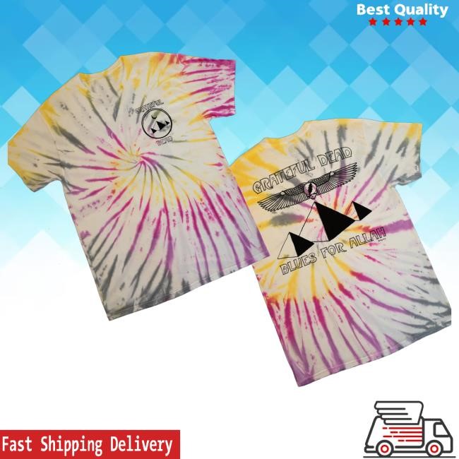 Official Grateful Dead Merch Shop Store Blues For Allah Custom Tie-Dye New Shirt