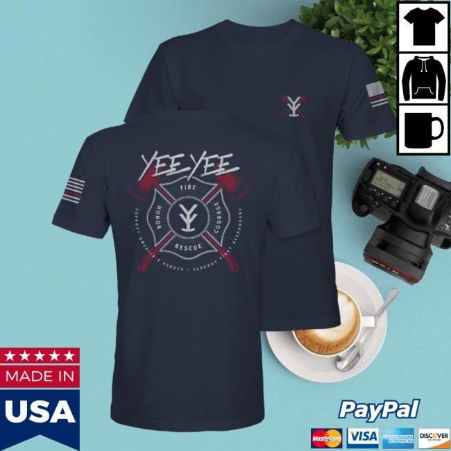 Official Yee Yee Apparel Clothing Navy Fire And Rescue Tee Shirt Yeeyee Merch Store