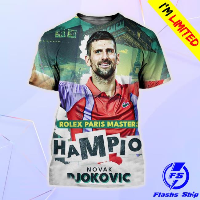 Novak Djokovic Rolex Paris Masters Champion Claims A Record Extending 40Th Masters 1000 Title All Over Print Hoodie Sweatshirt