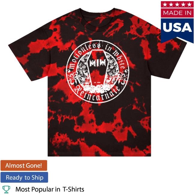 Motionless In White Merch Reincarnate Crest Tie Dye Shirts