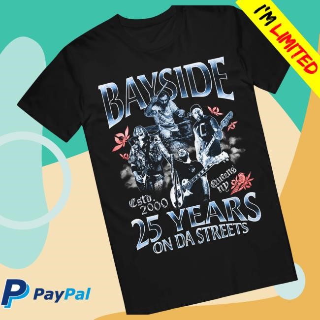 Bayside Official Merch Bootleg Black Long Sleeve T Shirt Bayside Official Merch Bootleg Black New Shirt