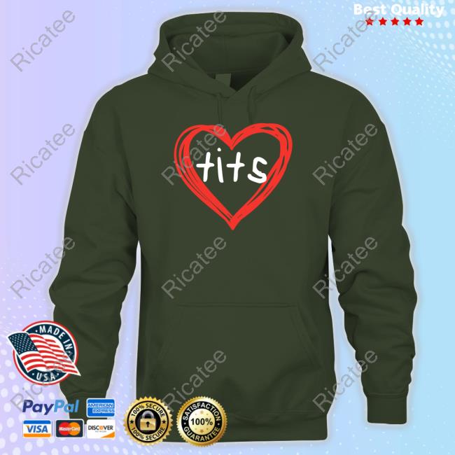 Dippytees Tits Heart Hooded Sweatshirt Dippytees Store Tits Heart Shirts