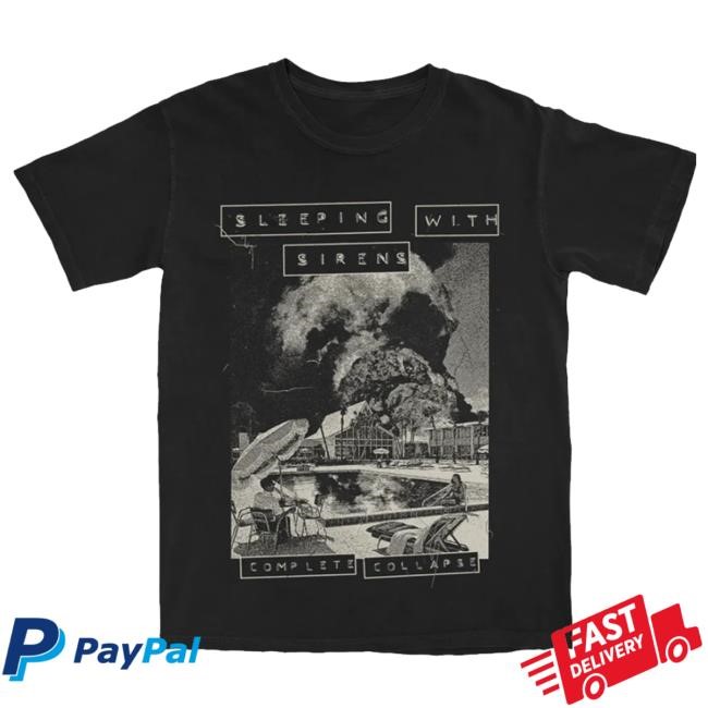 Sumerian Records Merch Sleeping With Sirens Complete Collapse Black Long Sleeve Shirt