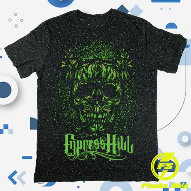 Official Cypress Hill Merch Cypress Hill Pot Monster Shirt New in Confetti Black CypressHill