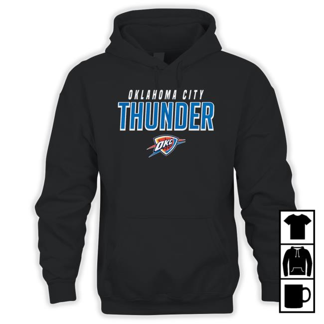 Youth Navy Oklahoma City Thunder Team Wordmark 2023 shirt